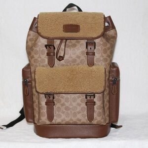 COACH Mens Sprint Backpack In Signature Canvas Travel Bag NWT